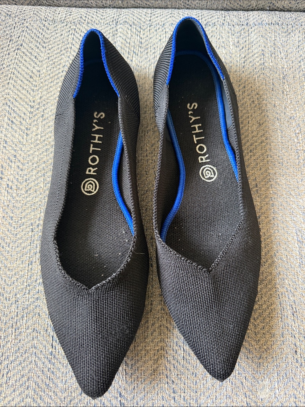 Rothy’s Pointed Toe Black Ballet Flats Size: 11